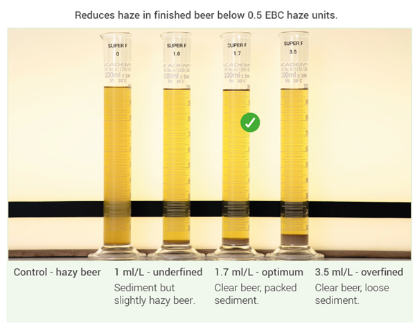 Improve the speed of yeast sedimentation